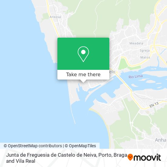 Junta de Freguesia de Castelo de Neiva mapa