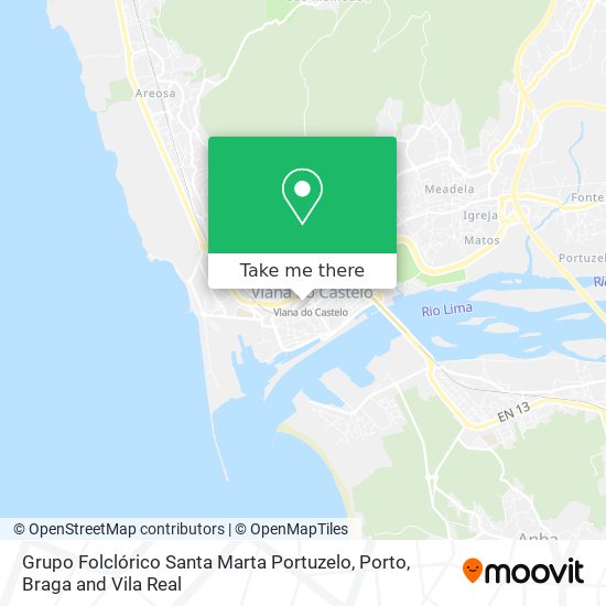 Grupo Folclórico Santa Marta Portuzelo map