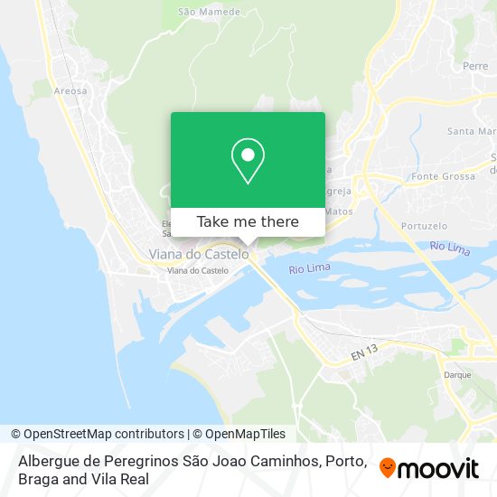 Albergue de Peregrinos São Joao Caminhos mapa