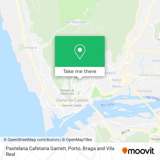 Pastelaria Cafetaria Garrett mapa