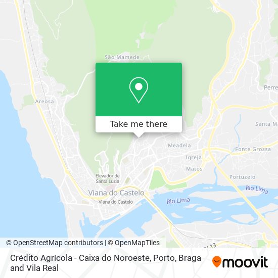 Crédito Agrícola - Caixa do Noroeste map