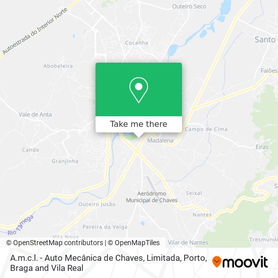 A.m.c.l. - Auto Mecânica de Chaves, Limitada mapa