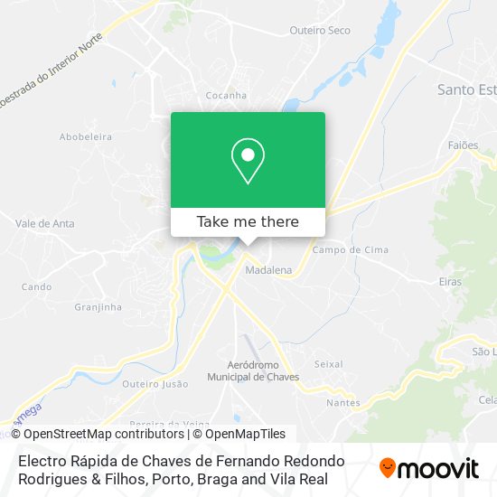 Electro Rápida de Chaves de Fernando Redondo Rodrigues & Filhos mapa