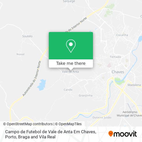 Campo de Futebol de Vale de Anta Em Chaves map