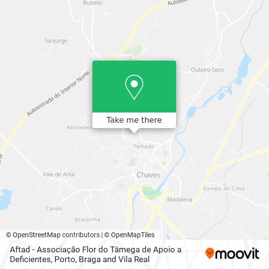 Aftad - Associação Flor do Tâmega de Apoio a Deficientes mapa
