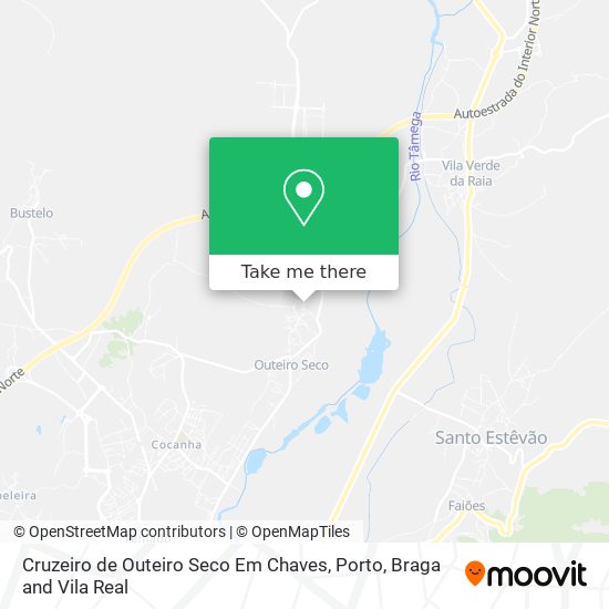 Cruzeiro de Outeiro Seco Em Chaves mapa