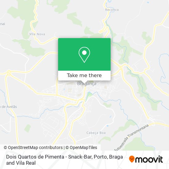 Dois Quartos de Pimenta - Snack-Bar mapa