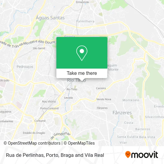 Rua de Perlinhas map