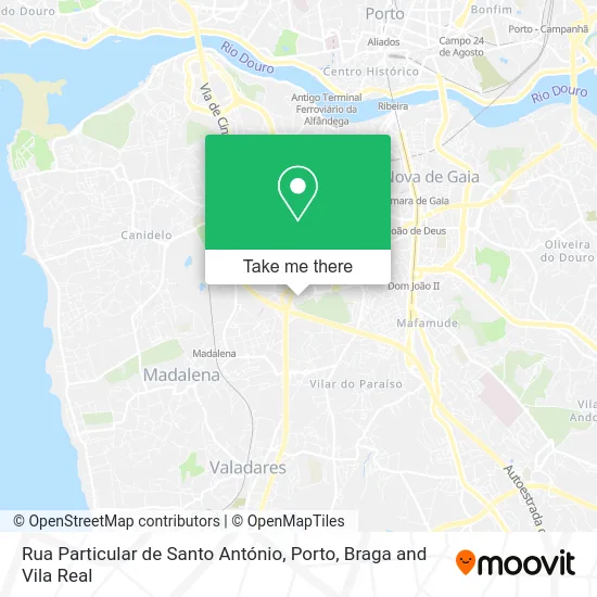 Rua Particular de Santo António map