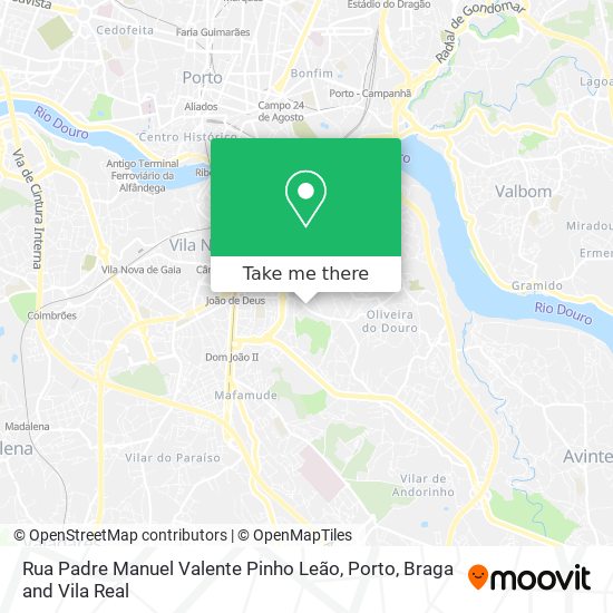 Rua Padre Manuel Valente Pinho Leão mapa