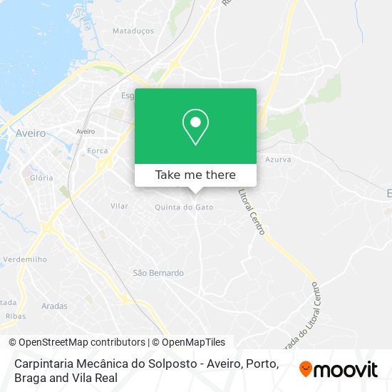 Carpintaria Mecânica do Solposto - Aveiro mapa