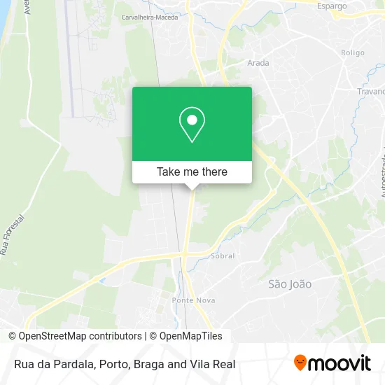 Rua da Pardala map