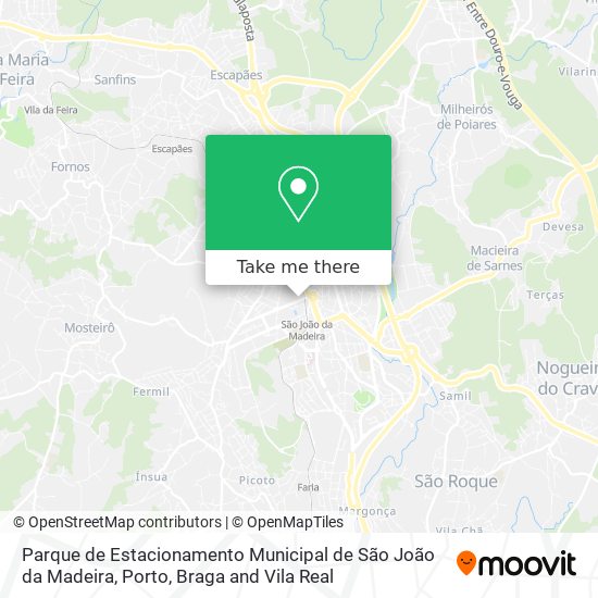 Parque de Estacionamento Municipal de São João da Madeira map