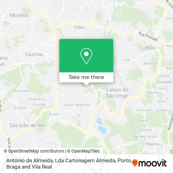 António de Almeida, Lda Cartonagem Almeida mapa