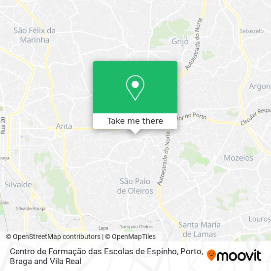 Centro de Formação das Escolas de Espinho mapa