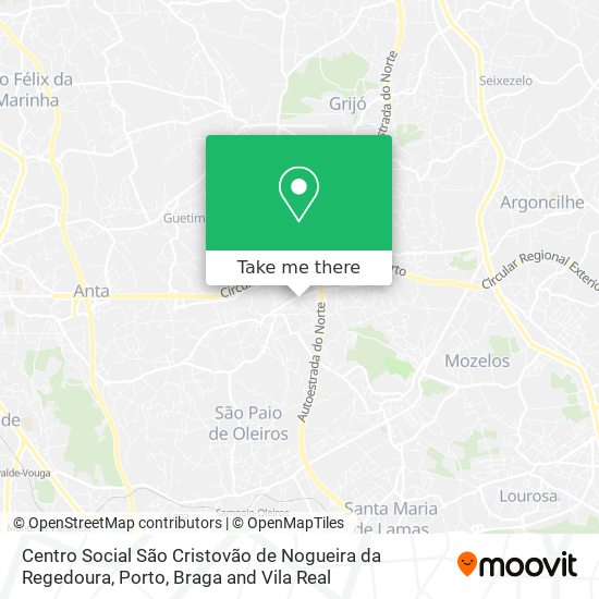 Centro Social São Cristovão de Nogueira da Regedoura map