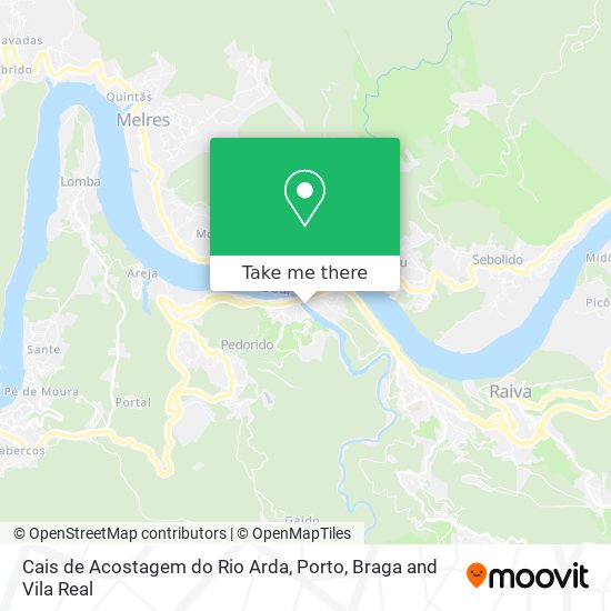 Cais de Acostagem do Rio Arda mapa