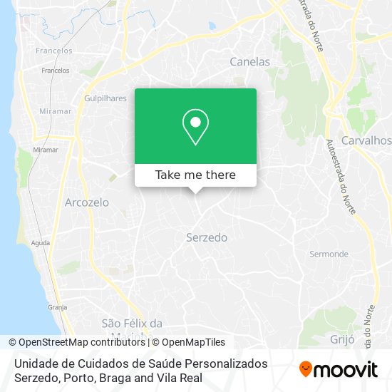 Unidade de Cuidados de Saúde Personalizados Serzedo map