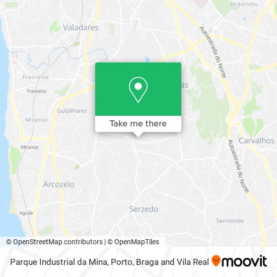Parque Industrial da Mina mapa