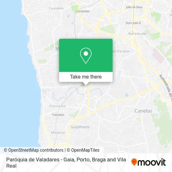 Paróquia de Valadares - Gaia map