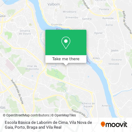 Escola Básica de Laborim de Cima, Vila Nova de Gaia map
