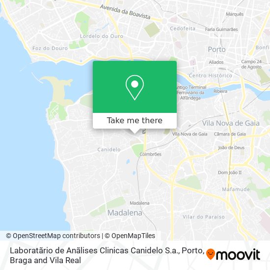 Laboratãrio de Anãlises Clinicas Canidelo S.a. map