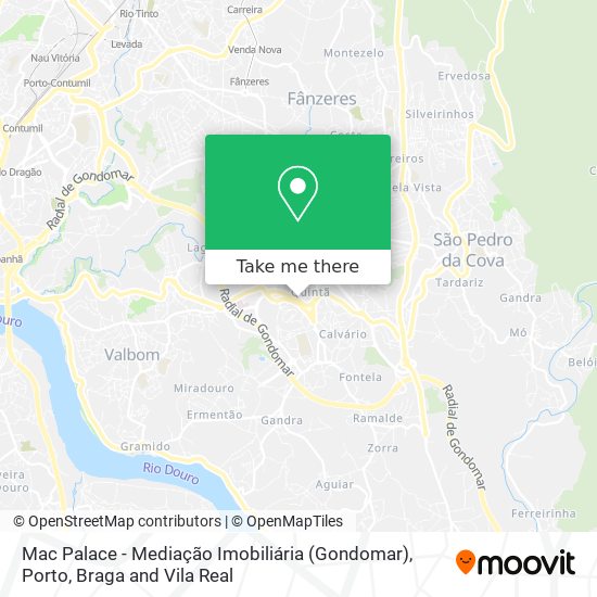 Mac Palace - Mediação Imobiliária (Gondomar) map