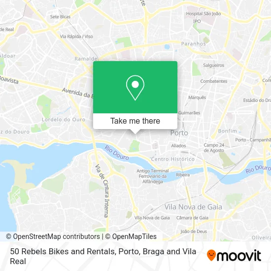 50 Rebels Bikes and Rentals map