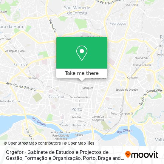 Orgefor - Gabinete de Estudos e Projectos de Gestão, Formação e Organização map