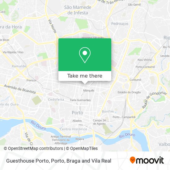 Guesthouse Porto map
