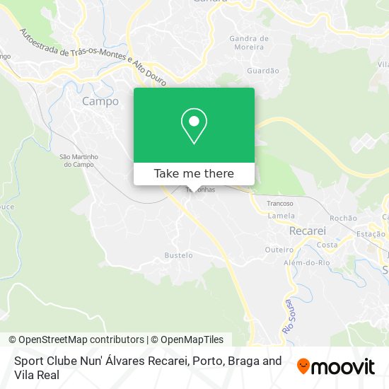 Sport Clube Nun' Álvares Recarei map