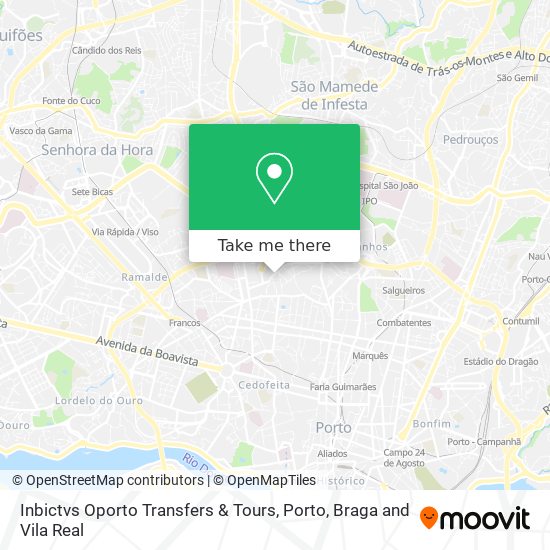 Inbictvs Oporto Transfers & Tours map