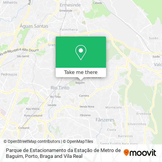 Parque de Estacionamento da Estação de Metro de Baguim map