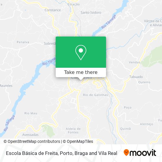 Escola Básica de Freita mapa