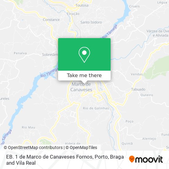 EB. 1 de Marco de Canaveses Fornos map