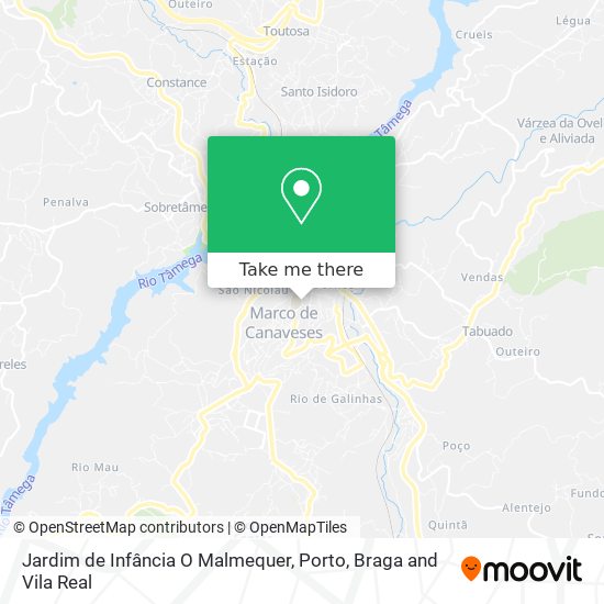 Jardim de Infância O Malmequer mapa