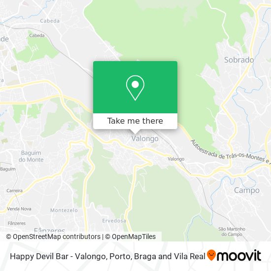 Happy Devil Bar - Valongo map