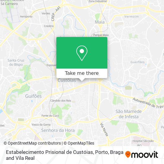 Estabelecimento Prisional de Custóias map