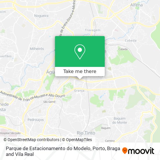 Parque de Estacionamento do Modelo mapa