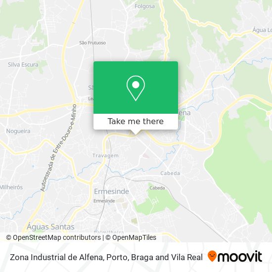 Zona Industrial de Alfena map