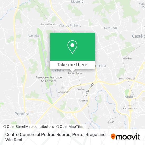 Centro Comercial Pedras Rubras map