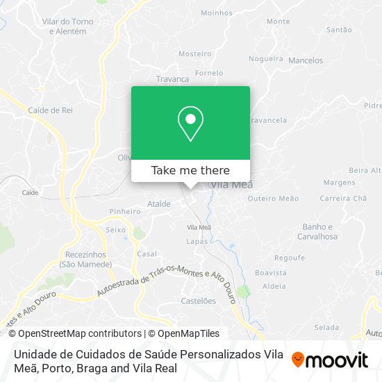 Unidade de Cuidados de Saúde Personalizados Vila Meã mapa