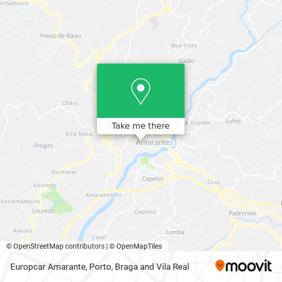 Europcar Amarante map