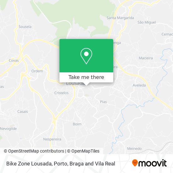 Bike Zone Lousada mapa