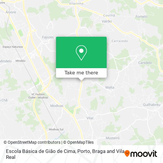 Escola Básica de Gião de Cima map