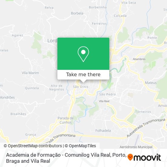 Academia de Formação - Comunilog Vila Real map