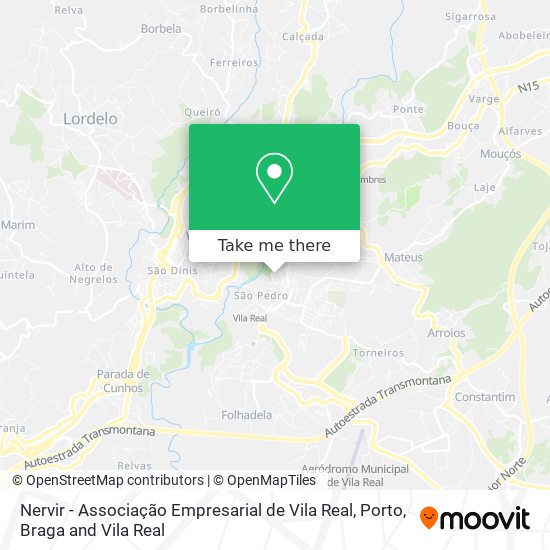 Nervir - Associação Empresarial de Vila Real map