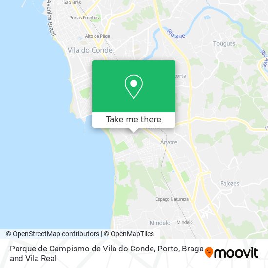 Parque de Campismo de Vila do Conde map