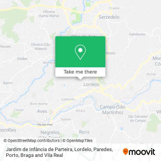 Jardim de Infância de Parteira, Lordelo, Paredes map