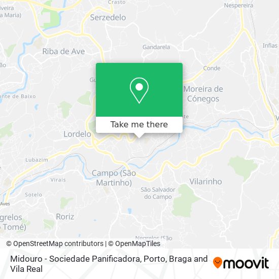 Midouro - Sociedade Panificadora map